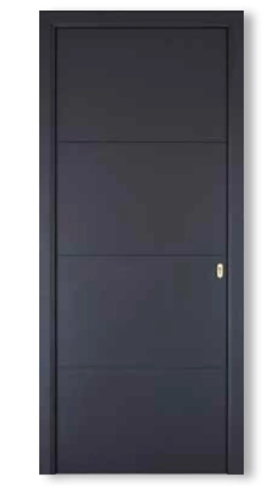 Puerta de entrada de aluminio gris antracita